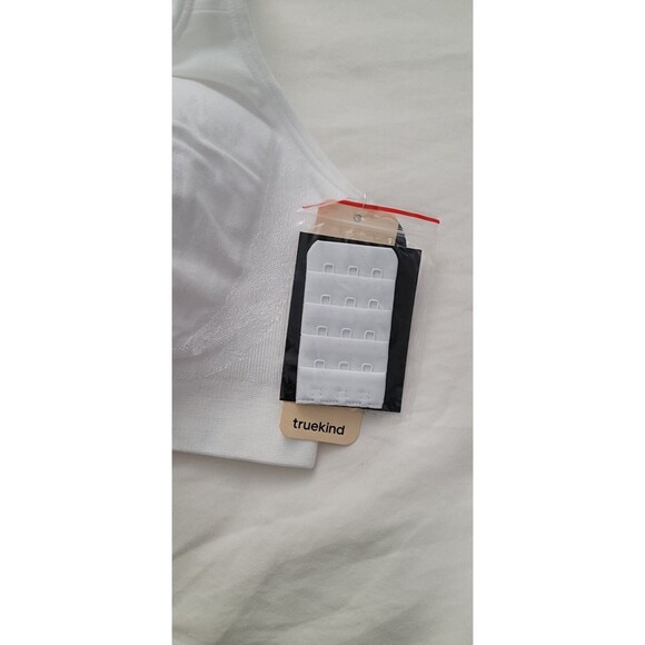 Truekind Womens Sz 2XL Daily Comfort Wireless Shaper Bra w/ Extender White 10022 - Picture 4 of 13